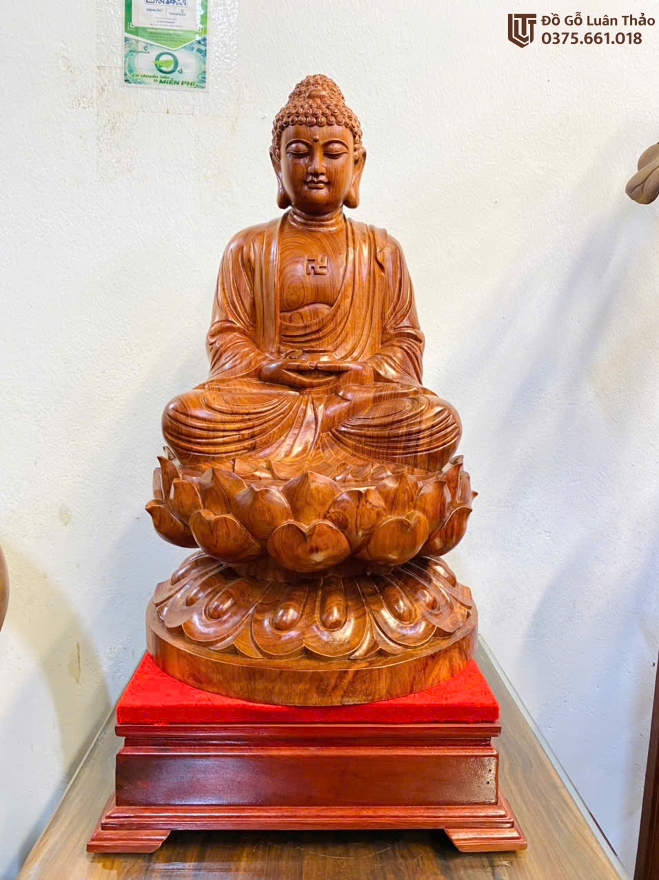 Đức phật Adida cao 50 ngang 29 sâu 28 (cm )